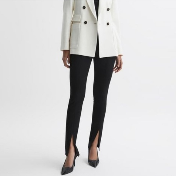 REISS JAYNE SKINNY FIT SPLIT FRONT TROUSERS 4 - Picture 5 of 13